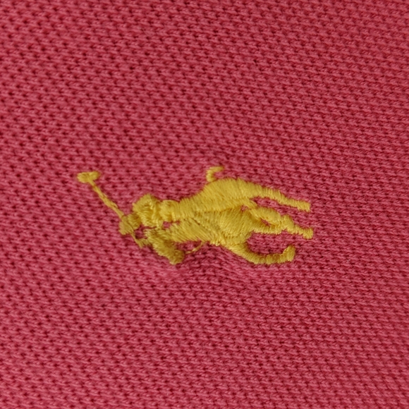 Polo by Ralph Lauren Men's Large Pink Short Sleeve Polo Shirt - Picture 4 of 7